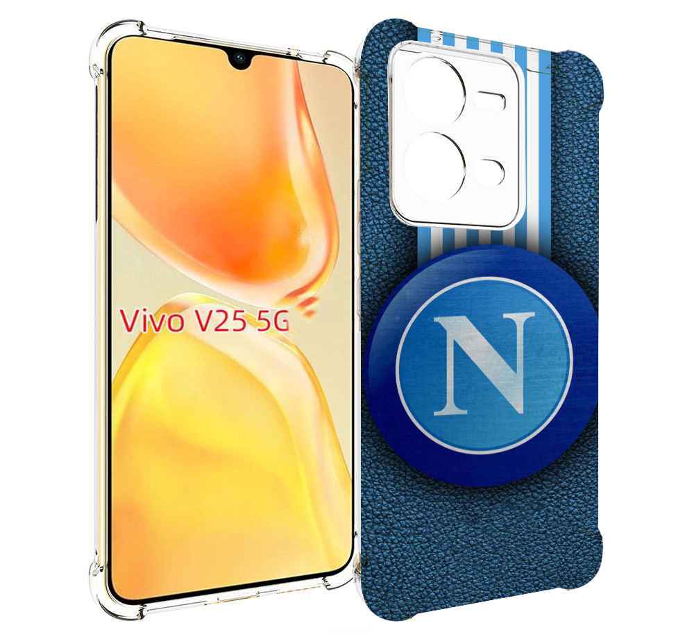 

Чехол MyPads фк наполи мужской для Vivo V25 5G / V25e, Прозрачный, Tocco