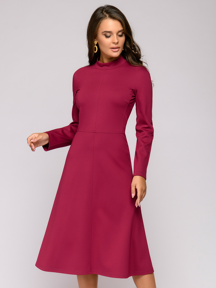 

Платье женское 1001dress 0112001-01724BD бордовое 48, 0112001-01724