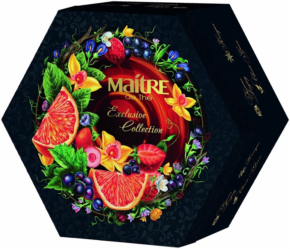 

Maitre эксклюзивная коллекция черный и зеленых чаев, 120 г х 2 штуки