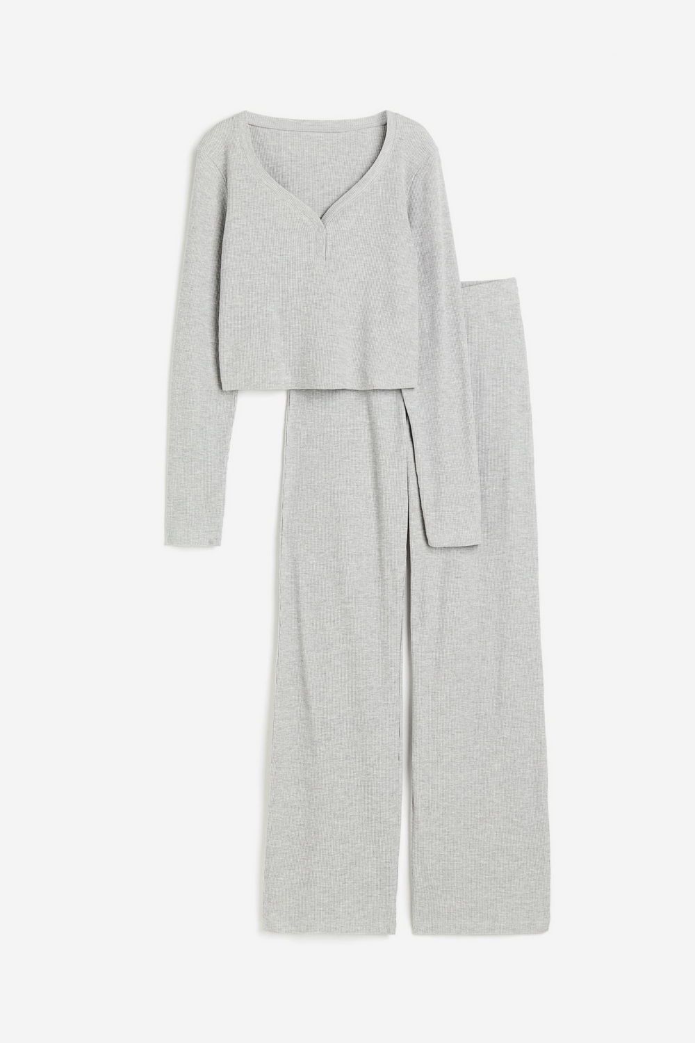 

Пижама женская H&M 1209403 серая XS, Серый, 1209403