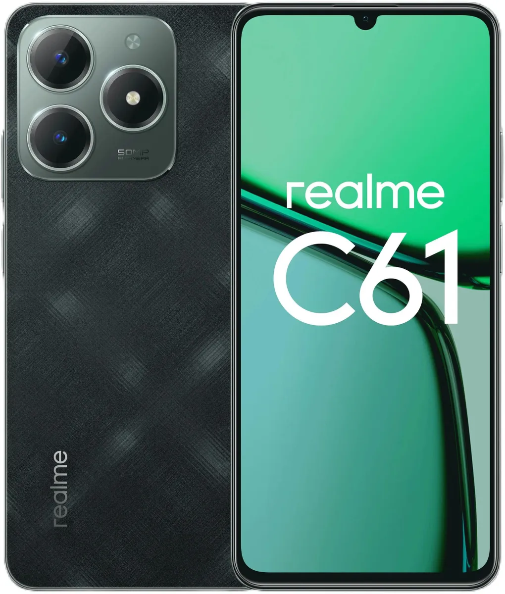 

Смартфон Realme С61 8+128 ГБ зеленый, С61