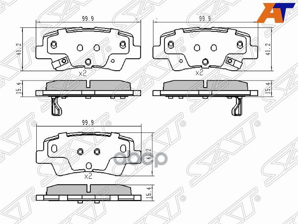 

Колодки тормозные зад HYUNDAI SOLARIS 17-/KIA RIO 17- SAT ST58302H5A00