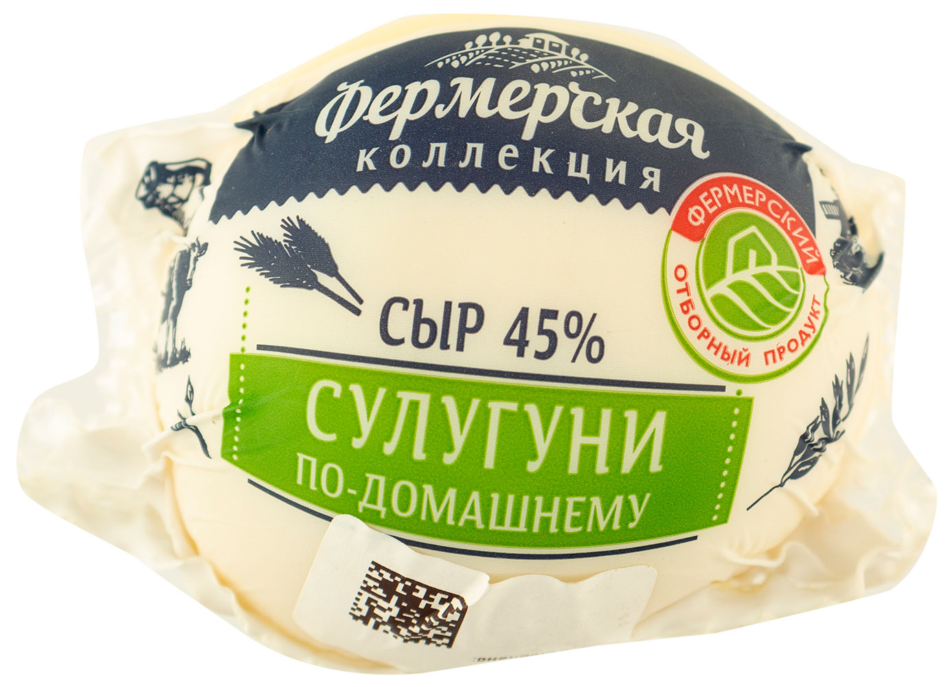 Сыр рассольный О'кей Фермерская коллекция Сулугуни по-домашнему 45% БЗМЖ 110 г