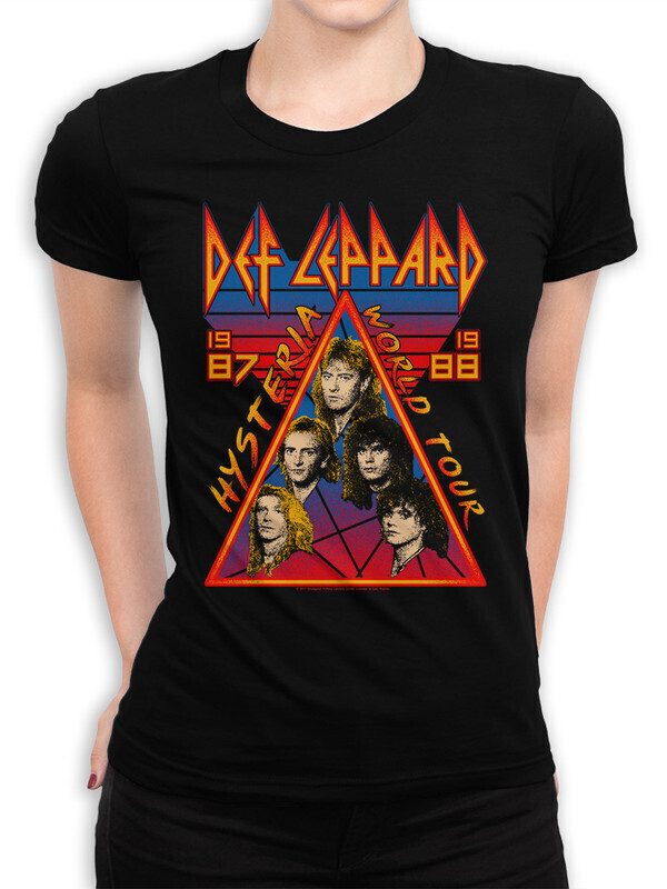 

Футболка женская Dream Shirts Def Leppard Hysteria Tour Женская 10008941 черная XS, Def Leppard Hysteria Tour Женская 10008941
