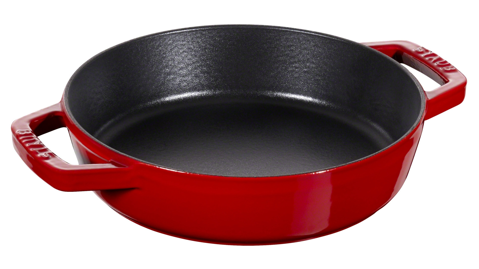 

Сковорода с двумя ручками Staub 20 см, вишневый, чугун, для индукции, духовки