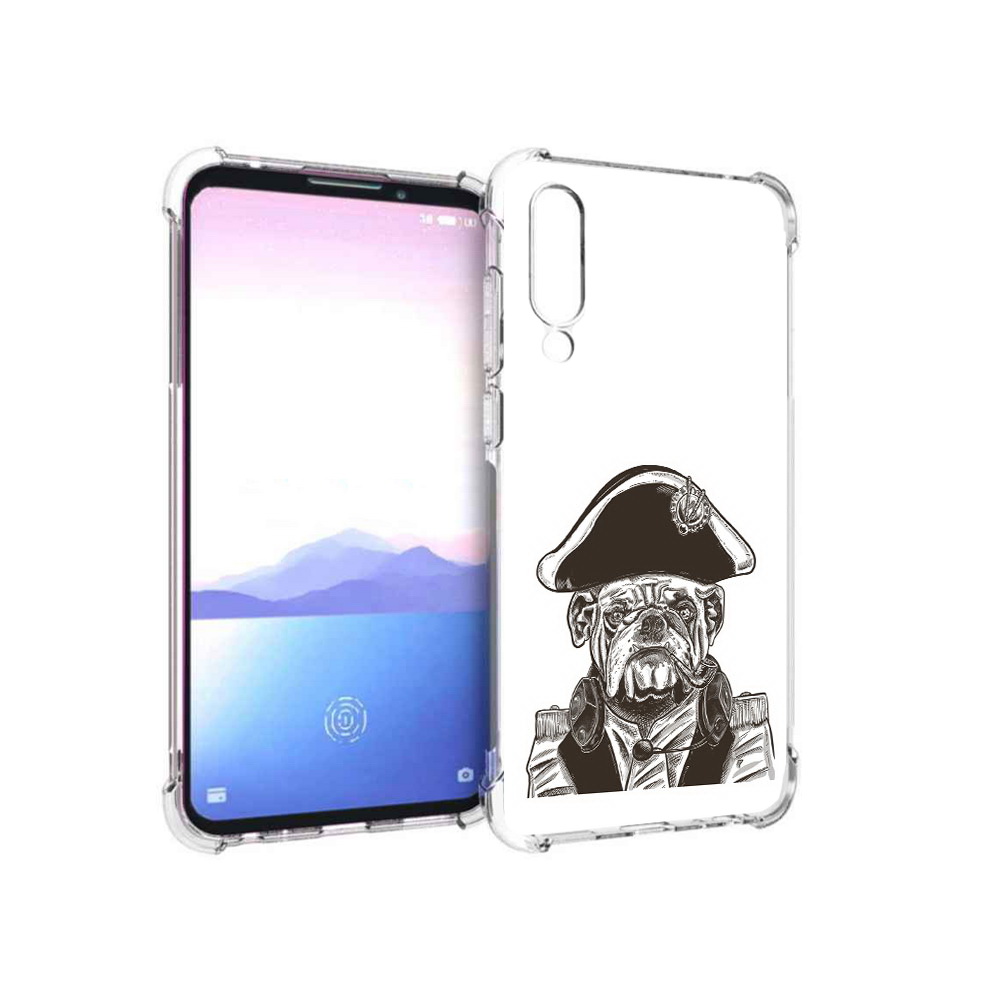 

Чехол MyPads Tocco для Meizu 16XS мопс генерал (PT136345.89.483), Прозрачный, Tocco