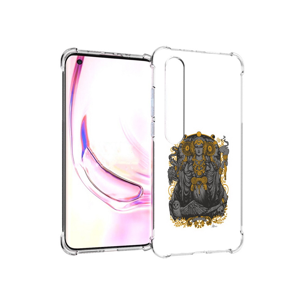 

Чехол MyPads Tocco для Xiaomi Mi 10 Pro божество с золотыми элементами (PT144585.295.241), Прозрачный, Tocco