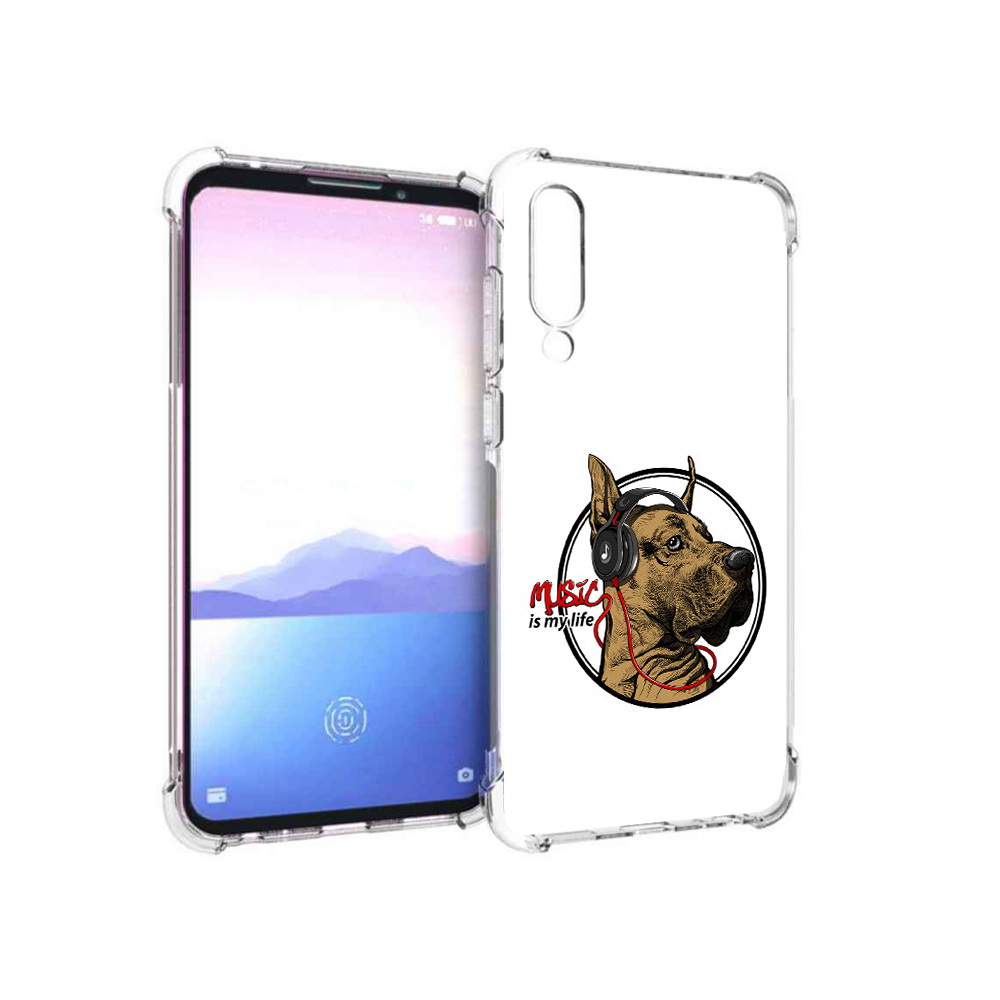 

Чехол MyPads Tocco для Meizu 16XS музыкальная собака (PT136345.89.490), Прозрачный, Tocco