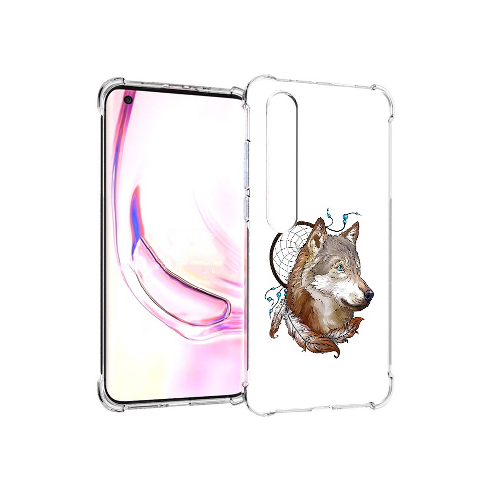 

Чехол MyPads Tocco для Xiaomi Mi 10 Pro волк и ловец снов (PT144585.295.269), Прозрачный, Tocco