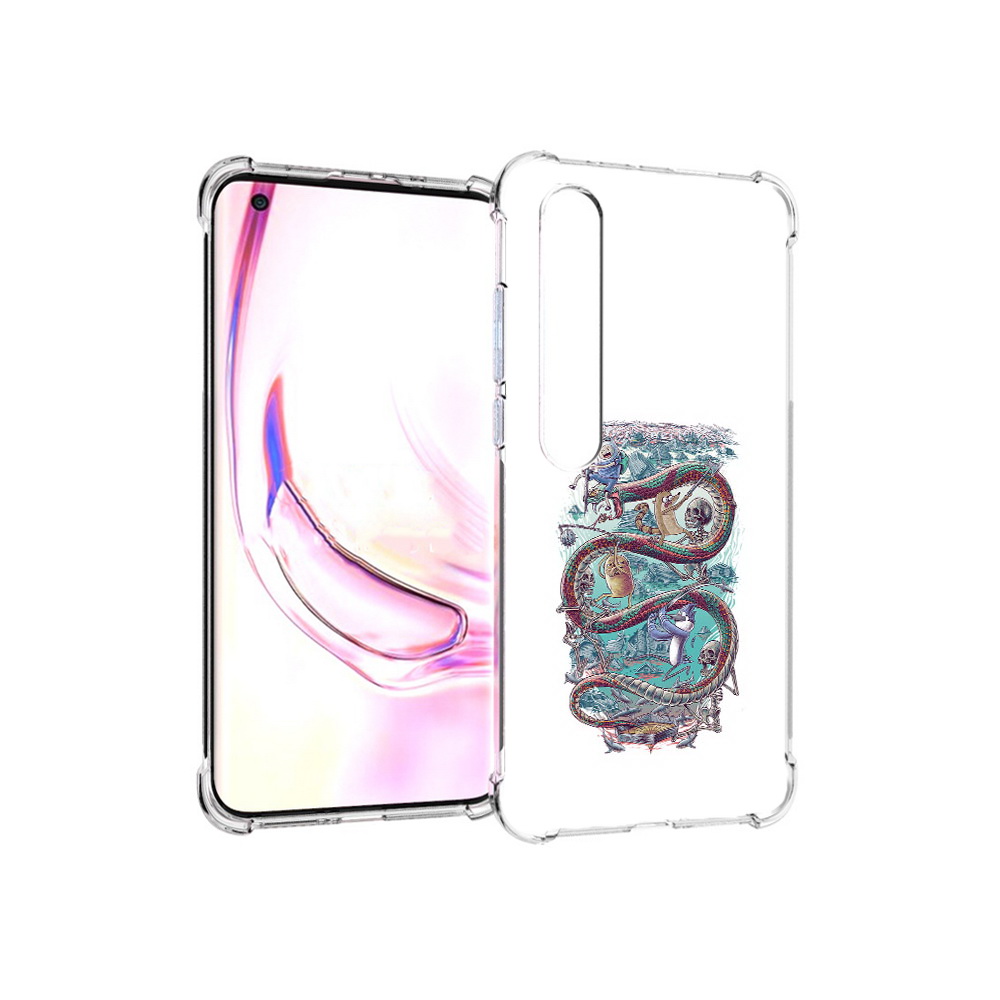 

Чехол MyPads Tocco для Xiaomi Mi 10 Pro время приключений страшилка (PT144585.295.280), Прозрачный, Tocco