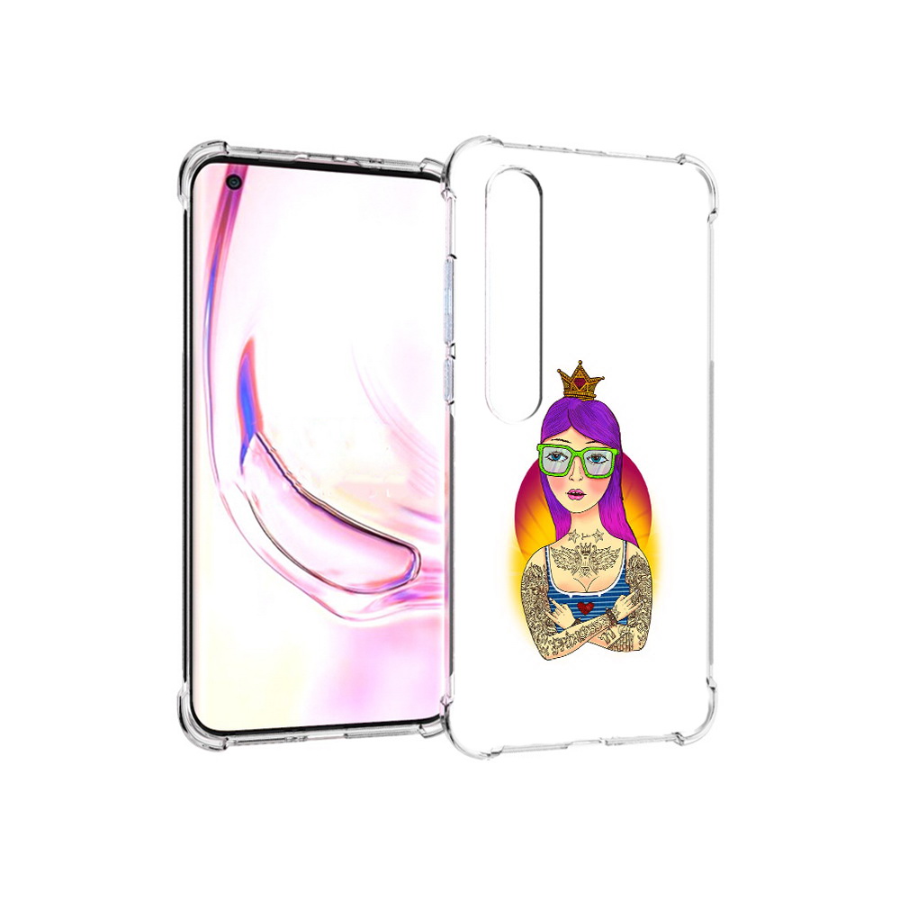 

Чехол MyPads Tocco для Xiaomi Mi 10 Pro девушка в татуировках с короной (PT144585.295.305), Прозрачный, Tocco