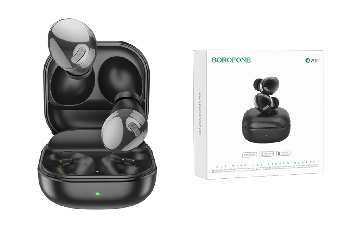 фото Беспроводное наушники borofone bw10 magic rhyme true wireless bt earphone black (20063876)