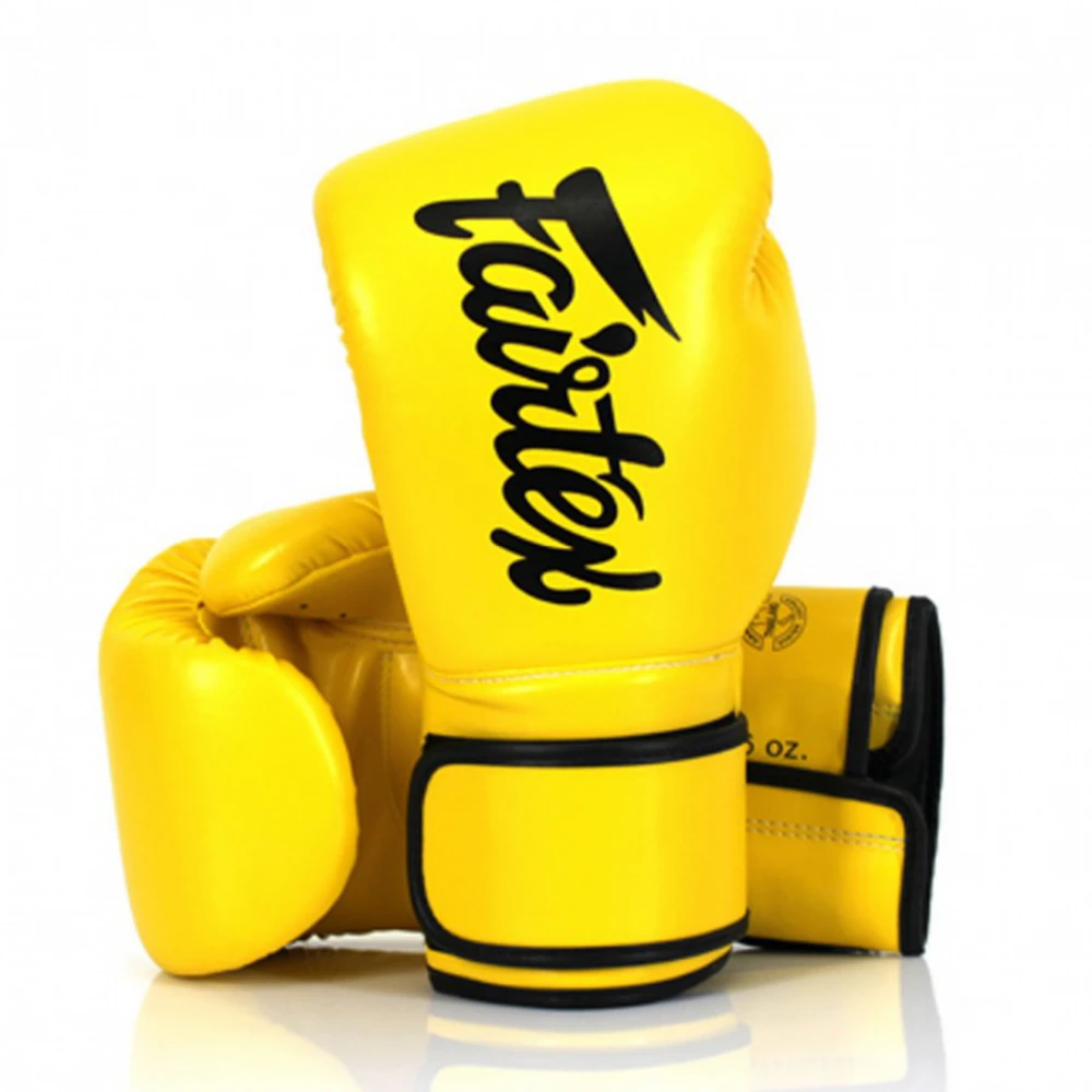

Боксерские перчатки Fairtex Boxing gloves BGV14 14oz, желтые с черной окантовкой, Желтый;черный, BGV14