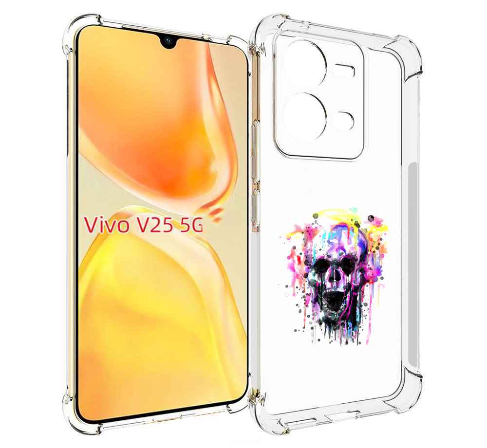 

Чехол MyPads граффити череп для Vivo V25 5G / V25e, Прозрачный, Tocco