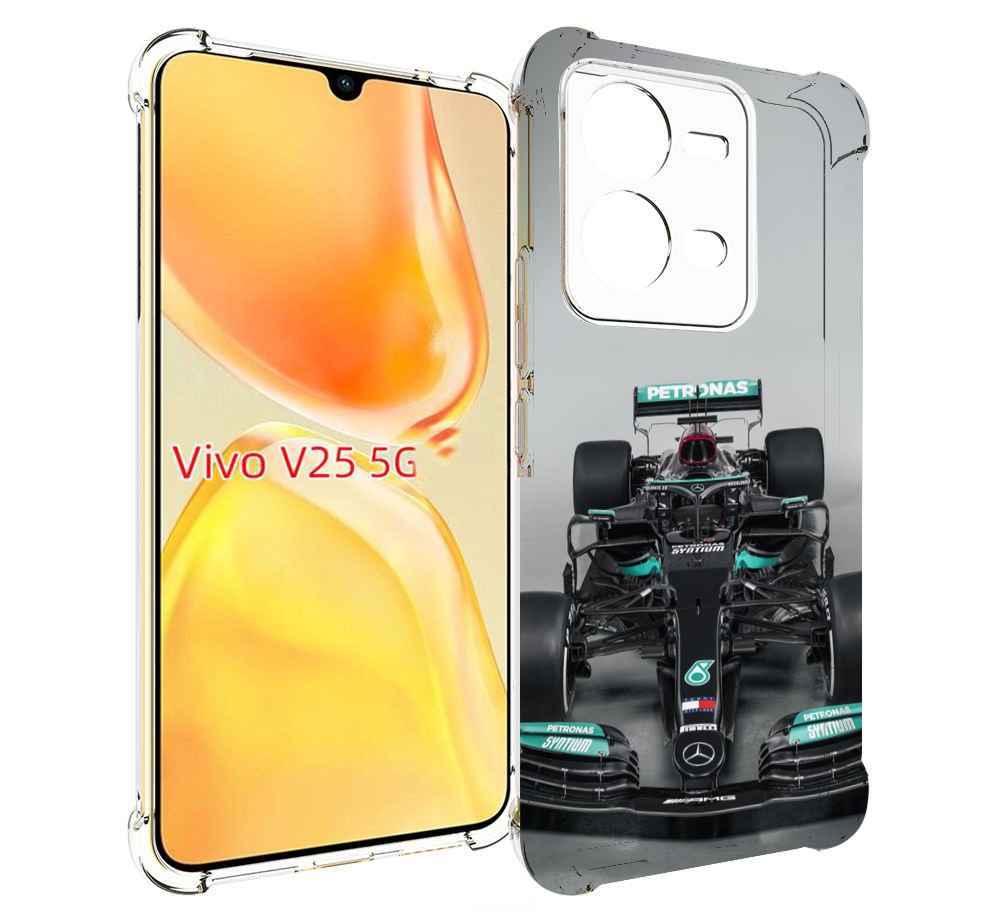 

Чехол MyPads формула 1 мерседес для Vivo V25 5G / V25e, Прозрачный, Tocco
