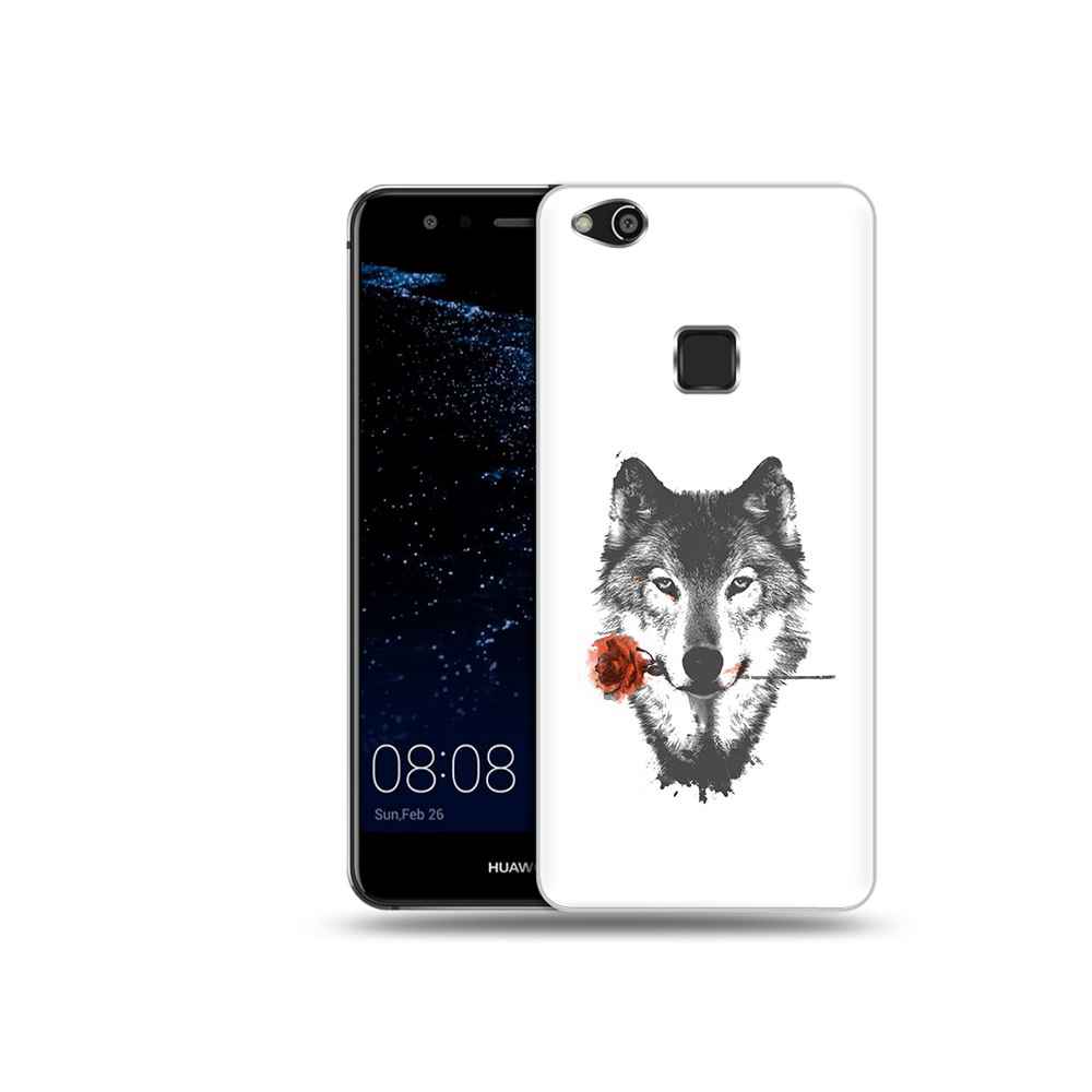

Чехол MyPads Tocco для Huawei P10 Lite волк с розой (PT62135.59.270), Прозрачный, Tocco