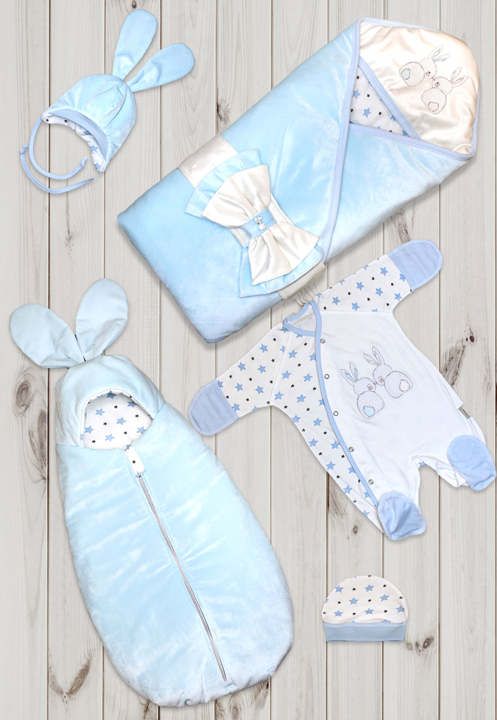 Комплект белья Балуша Монамурки, Голубой, 56