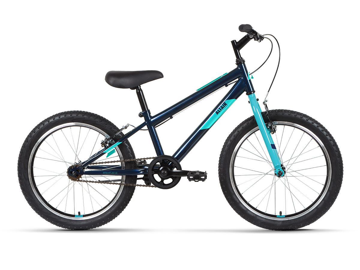 фото Велосипед altair mtb ht 20 1.0 (20" 1 ск. рост. 10.5") 2022, темно-синий/бирюзовый