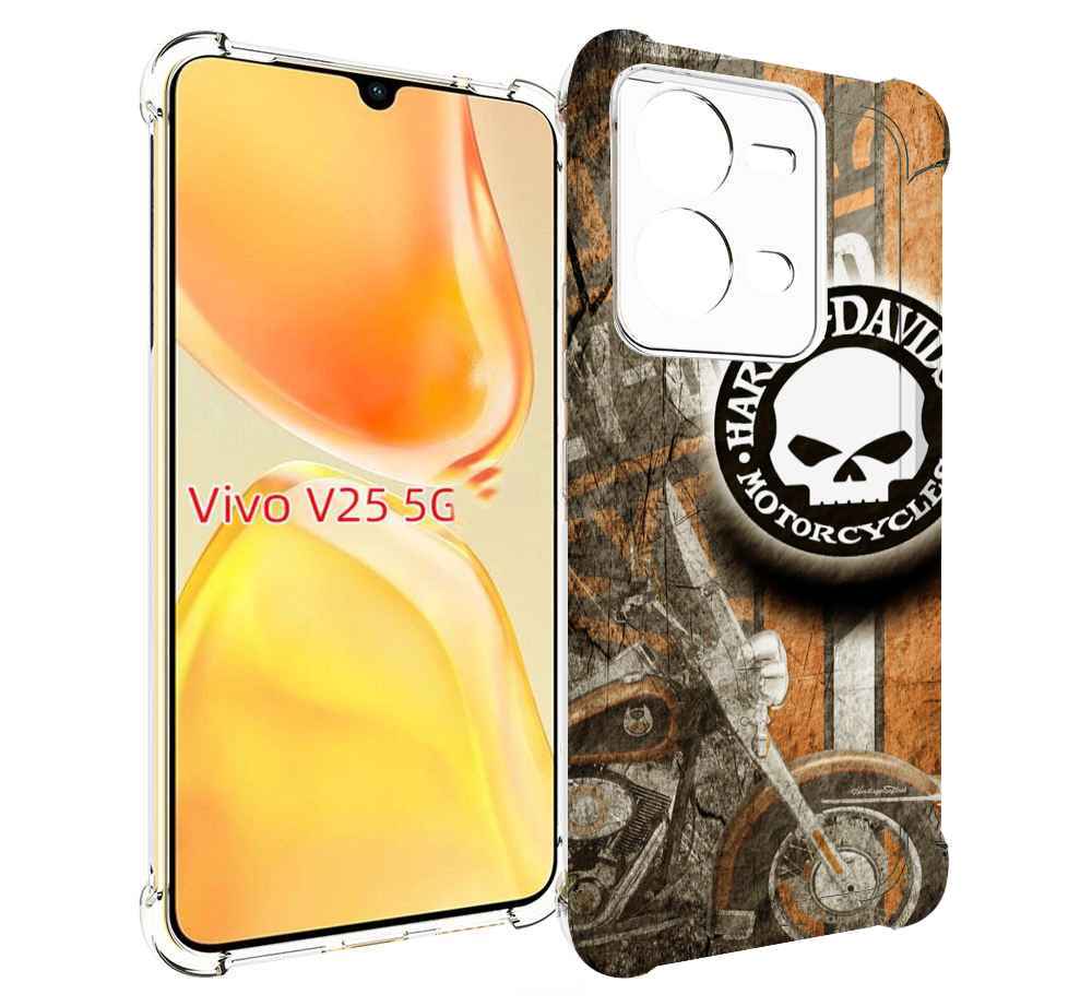 

Чехол MyPads харлеи девидсон для Vivo V25 5G / V25e, Прозрачный, Tocco