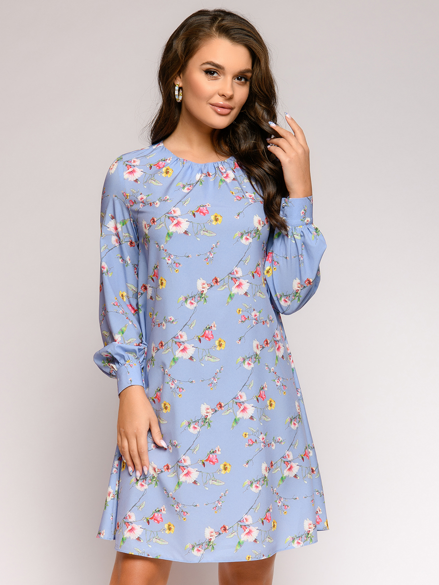 

Платье женское 1001dress 0112001-01814WP голубое 48, 0112001-01814WP