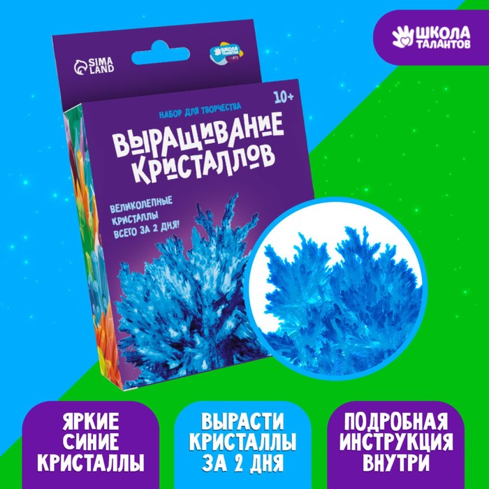 

Набор для творчества «Лучистые кристаллы», цвет синий