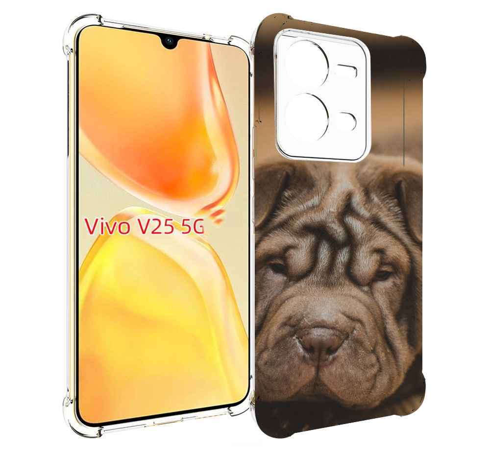 

Чехол MyPads шарпеи для Vivo V25 5G / V25e, Прозрачный, Tocco