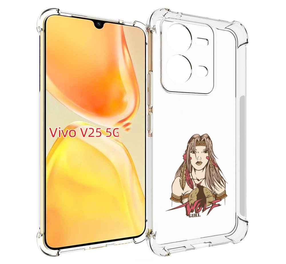 

Чехол MyPads девушка волк для Vivo V25 5G / V25e, Прозрачный, Tocco