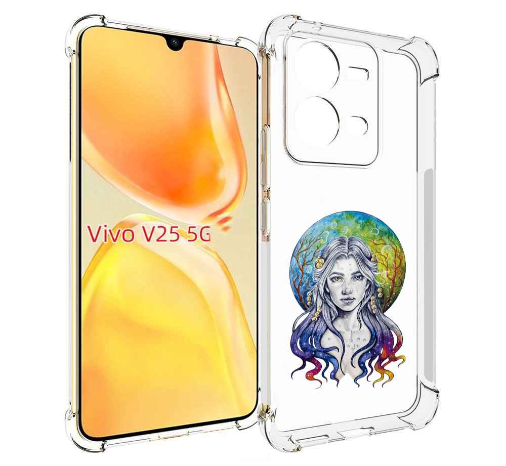 

Чехол MyPads девушка с красивыми волосами для Vivo V25 5G / V25e, Прозрачный, Tocco