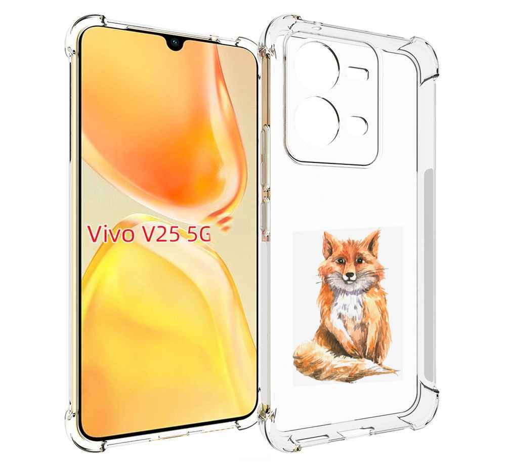 

Чехол MyPads детская лиса для Vivo V25 5G / V25e, Прозрачный, Tocco