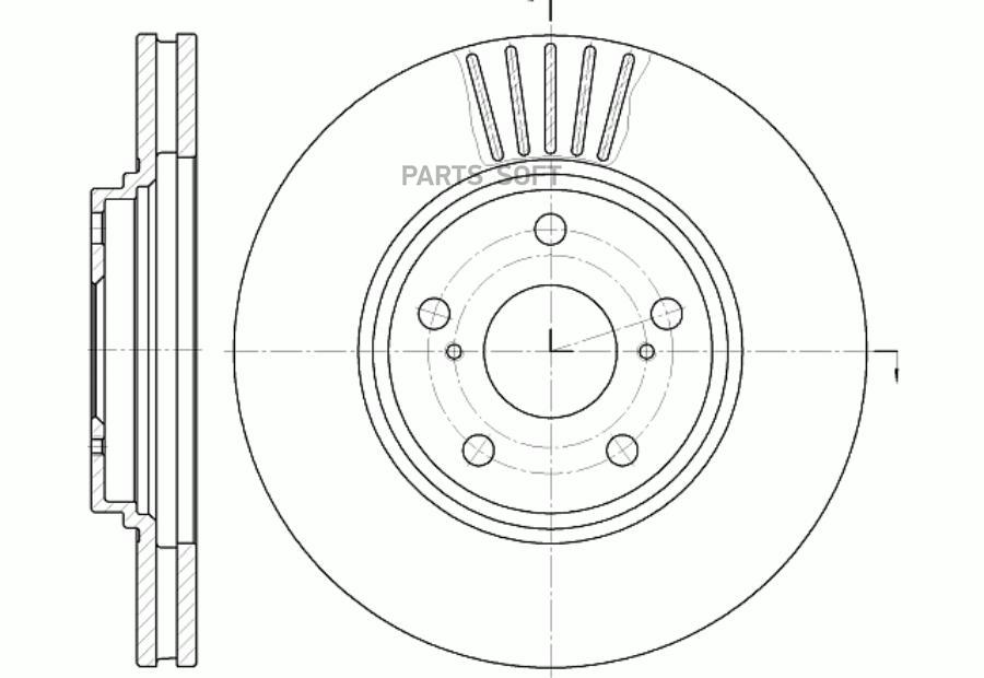 

Диск тормозной вентилируемый G-brake GR-02784