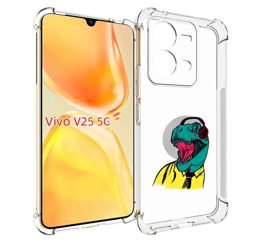 

Чехол MyPads дино для Vivo V25 5G / V25e, Прозрачный, Tocco