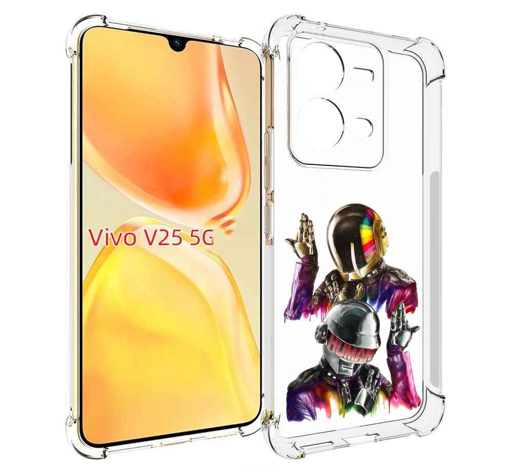 

Чехол MyPads диско космонавты для Vivo V25 5G / V25e, Прозрачный, Tocco