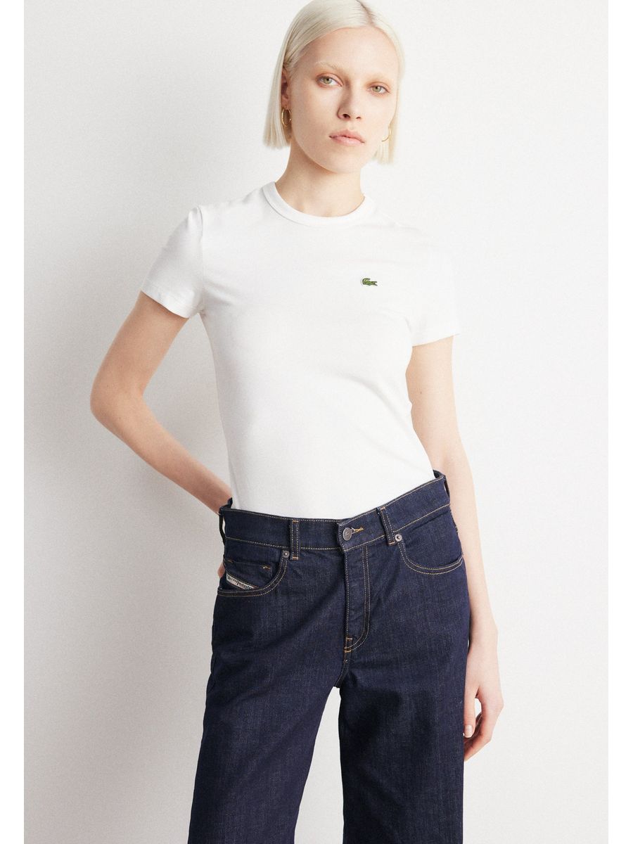 

Футболка женская Lacoste LA221D0B8 белая 40 EU, Белый, LA221D0B8