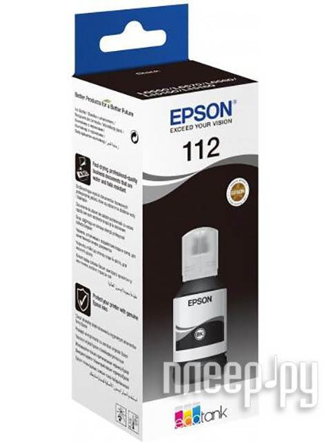 

Чернила Epson 112 EcoTank Pigment Black C13T06C14A