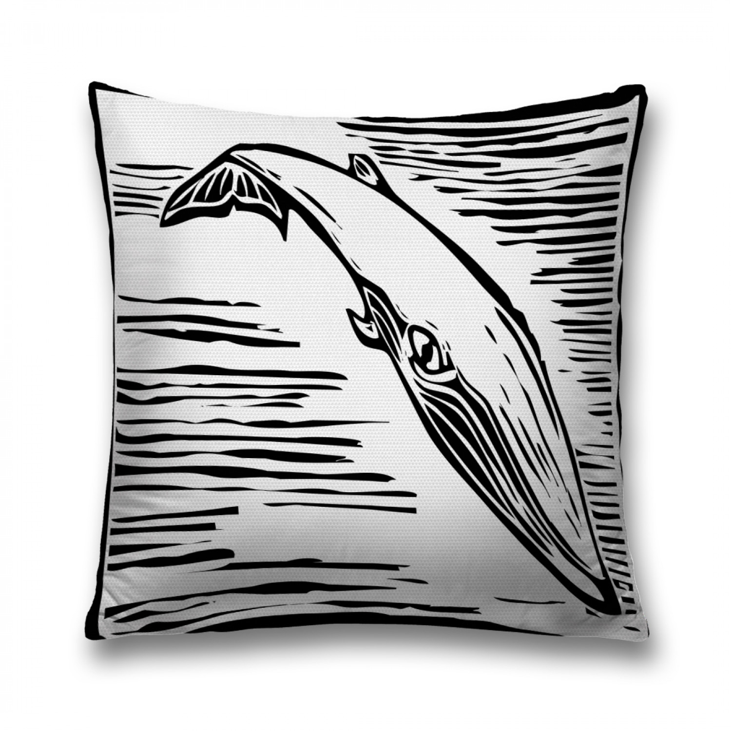 

Наволочка декоративная JoyArty "Глазастый кит" на молнии, 45x45 см, Глазастый кит