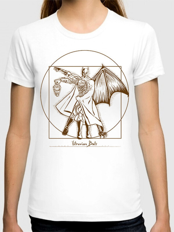 

Футболка женская Dream Shirts Витрувианский Темный Рыцарь Женская 10008991 белая XS, Витрувианский Темный Рыцарь Женская 10008991