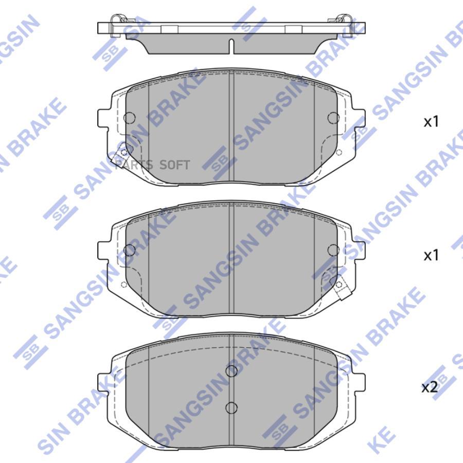 Тормозные колодки Sangsin brake передние SP4479