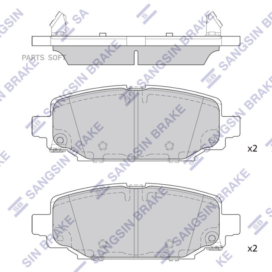 

Тормозные колодки Sangsin brake задние SP4354