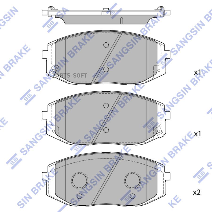 

Колодки тормозные передние SP4509 SANGSIN BRAKE SP4509