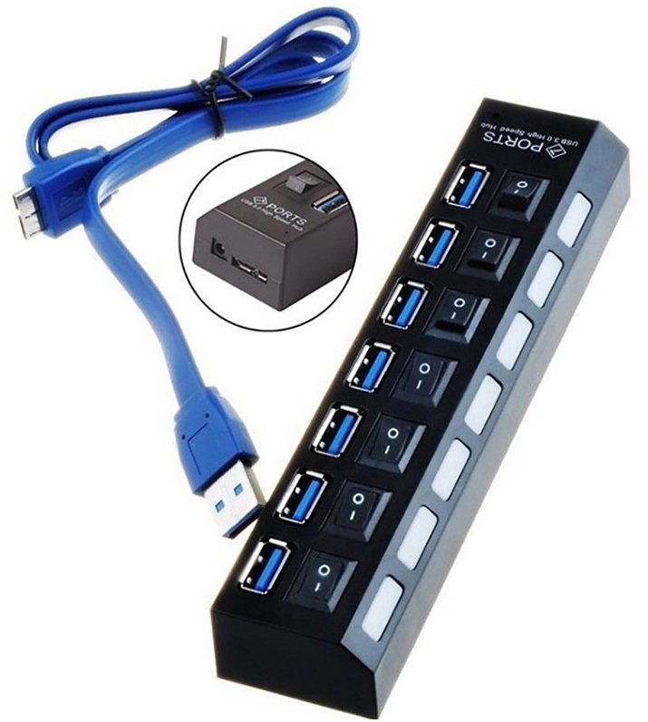 

USB-концентратор HRS A25 Black, А25