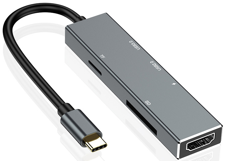 

USB-хаб GSMIN RT-18 Gray, RT-18