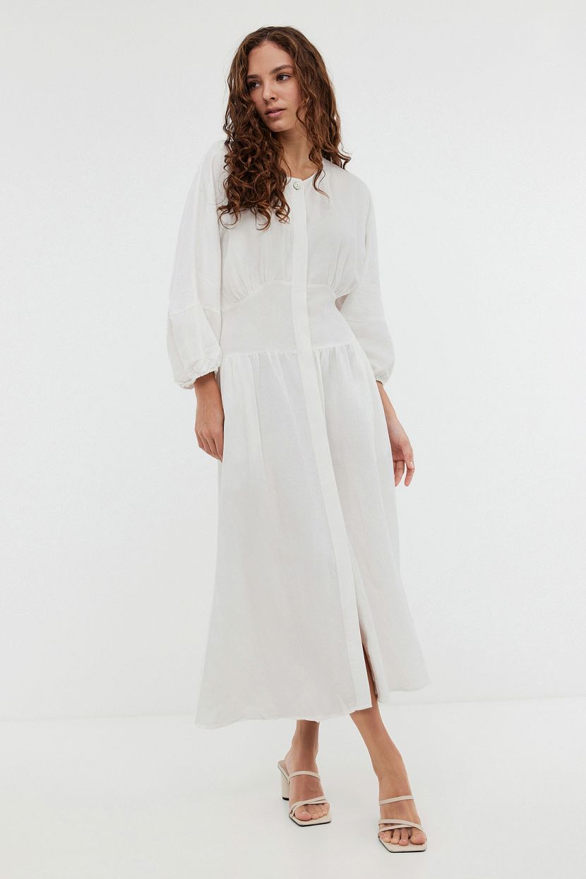 Платье женское Baon B4524076 белое XL