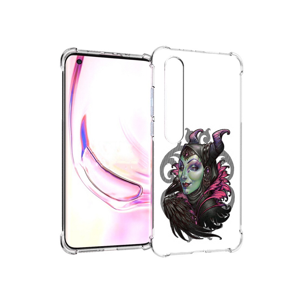 

Чехол MyPads Tocco для Xiaomi Mi 10 Pro зеленая девушка с вороном (PT144585.295.357), Прозрачный, Tocco