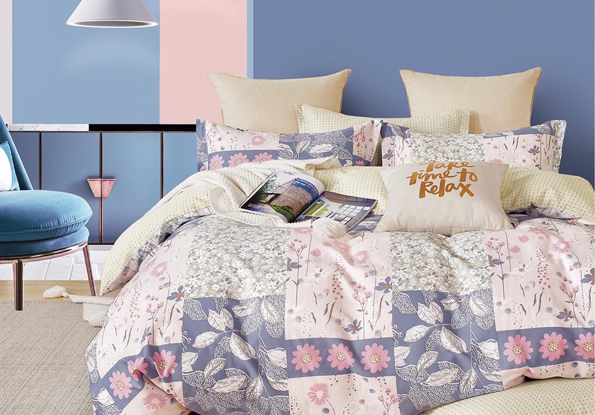 

Постельное бельё "Cleo" печатный сатин; арт:SК-1042; Евро 4 наволочки