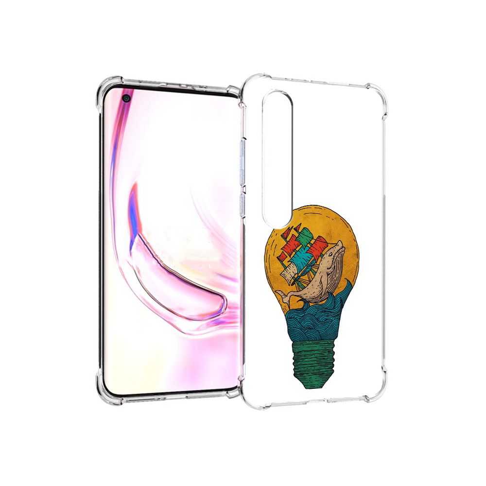 

Чехол MyPads Tocco для Xiaomi Mi 10 Pro кит в лампочке с парусами (PT144585.295.387), Прозрачный, Tocco