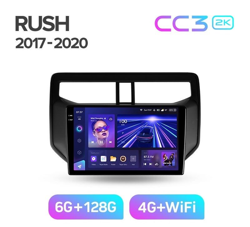 Магнитола Toyota Rish 2017-2020 г CC3 2K 6128ГБ 4289000₽