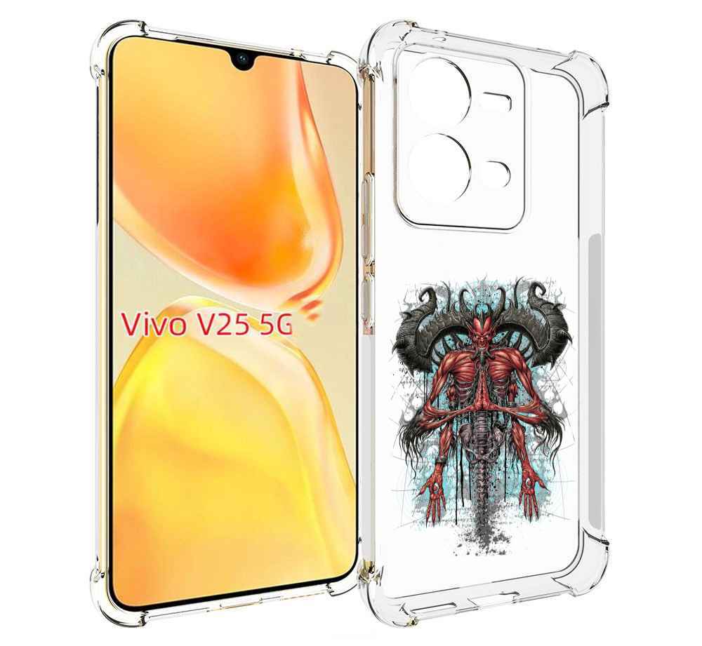 

Чехол MyPads дьявол для Vivo V25 5G / V25e, Прозрачный, Tocco