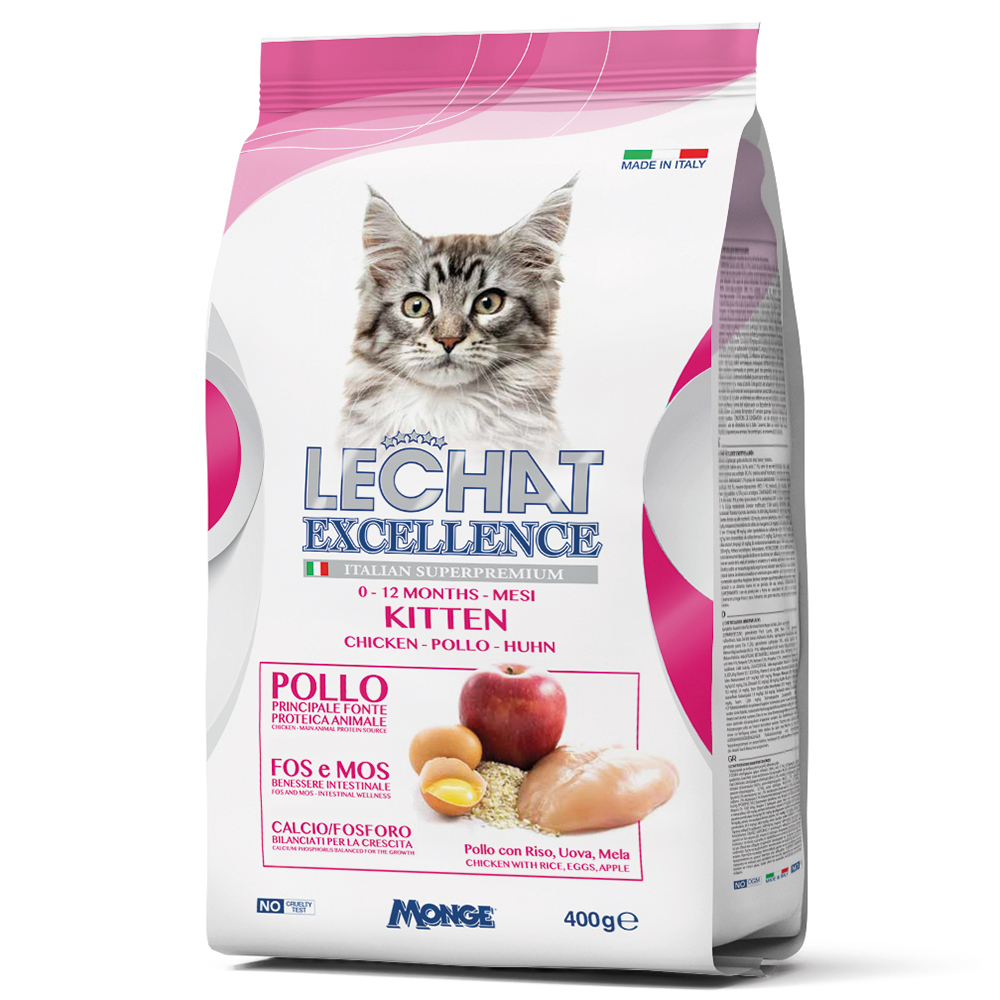 Сухой корм для котят LECHAT EXCELLENCE Kitten, курица, 0.4кг