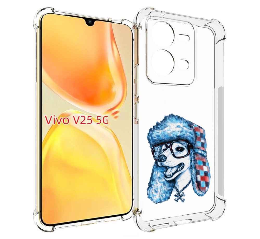 

Чехол MyPads зимний пес для Vivo V25 5G / V25e, Прозрачный, Tocco