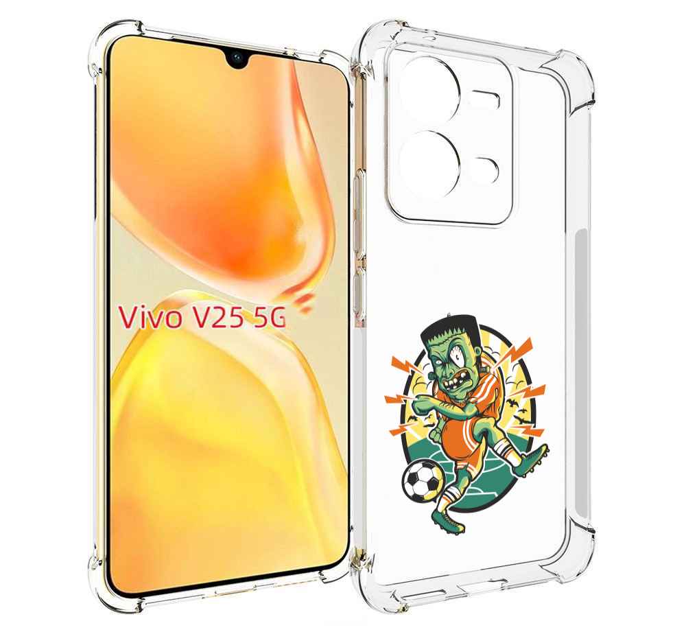 

Чехол MyPads зомби футболист для Vivo V25 5G / V25e, Прозрачный, Tocco